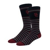 USC Trojans Black SC Interlock Stripe Dress Socks